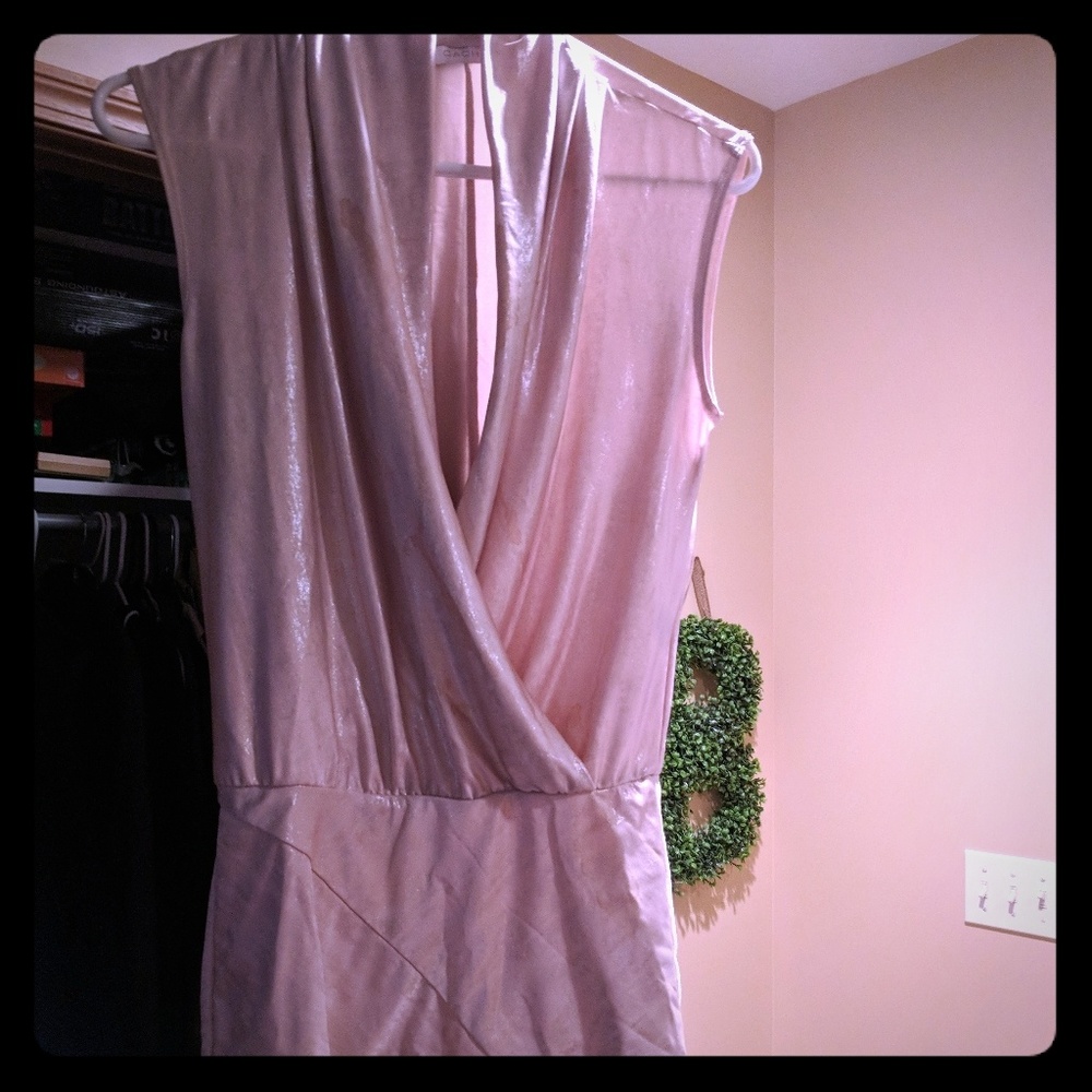 Tan glitter tank top